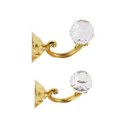 Держатель для штор «ТУНДРА» KS008, однорожковый, цвет золото, набор 2 шт.