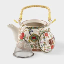 Чайник заварочный «Цветы», 900 мл, с металлическим ситом, керамика