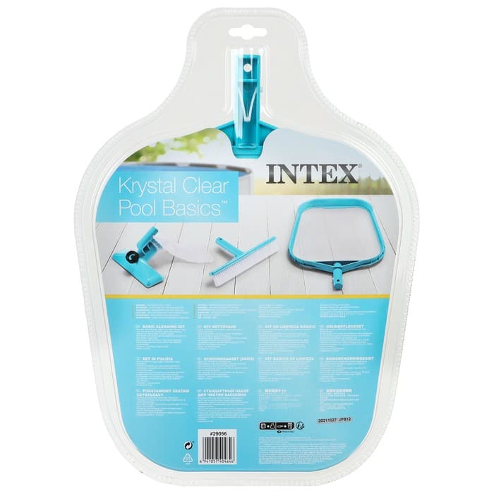 Набор для чистки бассейна: сачок, щётка, насадка на насос, 29056 INTEX