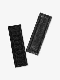 Заплатка для одежды, прямоугольная, 4.2×1 см, термоклеевая, чёрная