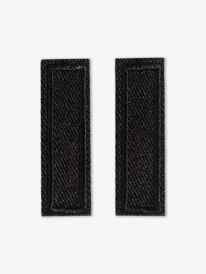 Заплатка для одежды, прямоугольная, 4.2×1 см, термоклеевая, чёрная