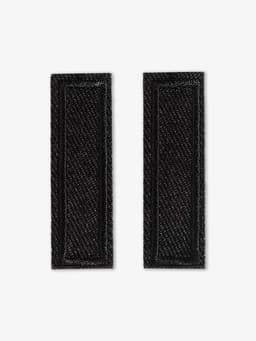 Заплатка для одежды, прямоугольная, 4.2×1 см, термоклеевая, чёрная