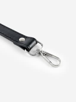 Ручка для сумки, с карабинами, 60×2 см, чёрная