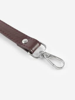 Ручка для сумки, с карабинами, 60±1×2 см, коричневая