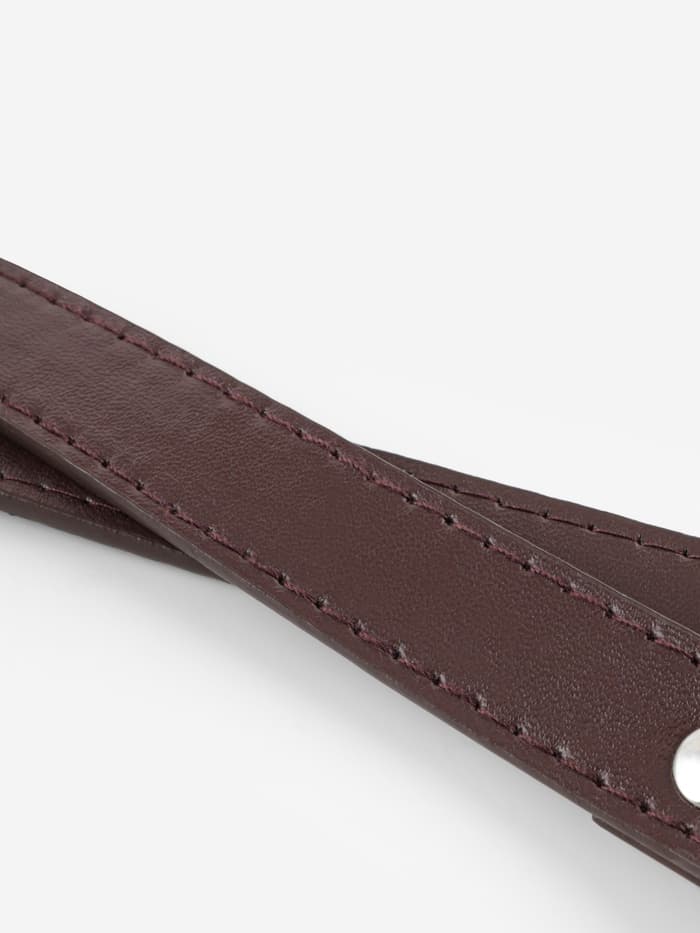 Ручка для сумки, с карабинами, 60±1×2 см, коричневая