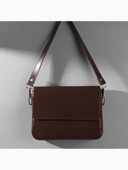 Ручка для сумки, с карабинами, 60±1×2 см, коричневая