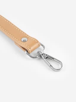 Ручка для сумки, с карабинами, 60×2 см, бежевая