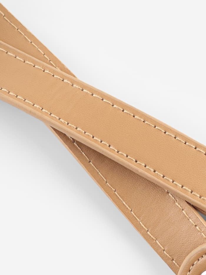 Ручка для сумки, с карабинами, 60×2 см, бежевая