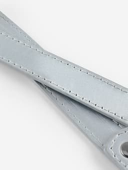 Ручка для сумки, с карабинами, 63×2 см, цвет серебряный