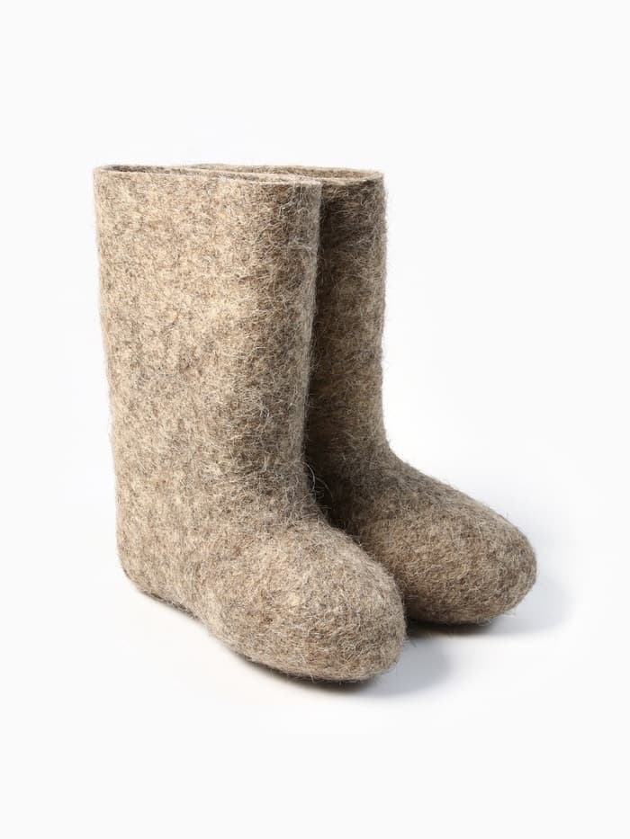 Валенки детские, размер 29 (17 см), бежевые