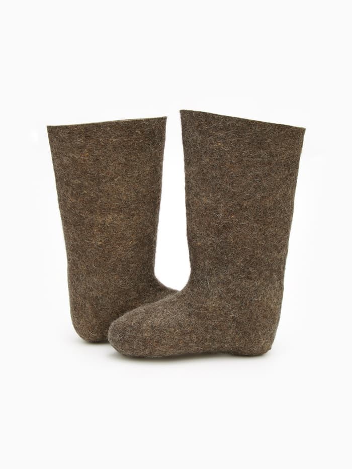 Валенки мужские, размер 44 (32), коричневые