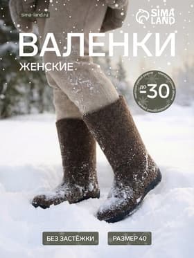 Валенки женские, цвет натуральный, размер 40 (28)