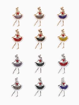 Брошь «Балеринка» мини, МИКС