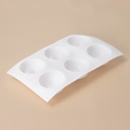 Форма для муссовых десертов и выпечки KONFINETTA «Десерт с фруктами», 30×17.5×4.5 см, 6 ячеек (d=7 см), силикон, белая