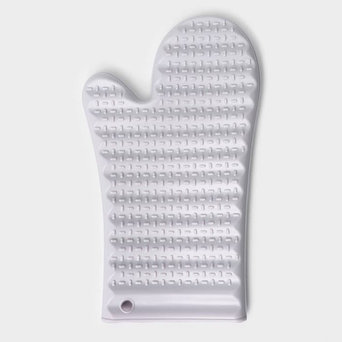 Прихватка для горячего Доляна «Мускат», силикон, 29×17 см, сиреневая