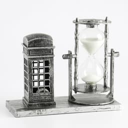 Часы песочные «Красная будка», сувенирные, с подсветкой, 15.5×6.5×12.5 см