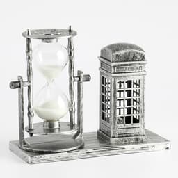 Часы песочные «Красная будка», сувенирные, с подсветкой, 15.5×6.5×12.5 см