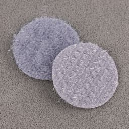 Липучка на клеевой основе «Круг», набор 55 шт., размер 1 шт.: 1.5×1.5 см, цвет серый