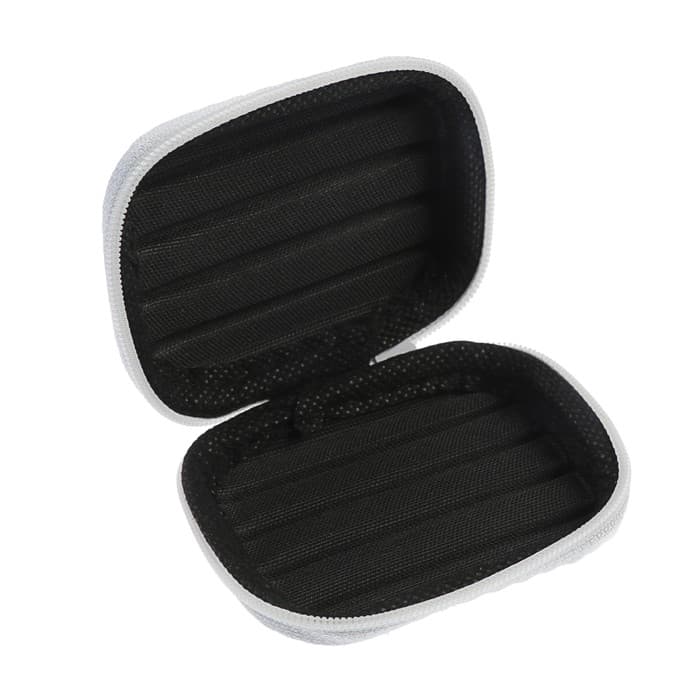 Футляр для наушников Luazon, прямоугольный, 8×6×3 см, материал верха: ткань, серый