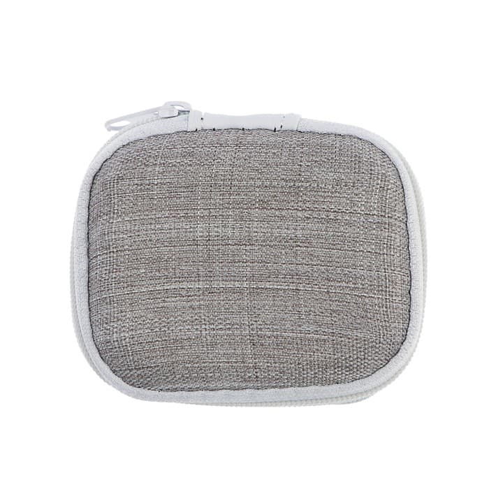 Футляр для наушников Luazon, прямоугольный, 8×6×3 см, материал верха: ткань, серый