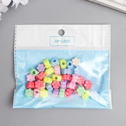 Бусины для творчества пластик «Цветочек. Пастельные тона», набор 36 шт., 15 г, 1×1 см