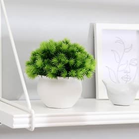 Искусственный цветок в горшке «Пушистые колючки», 9×13 см, МИКС