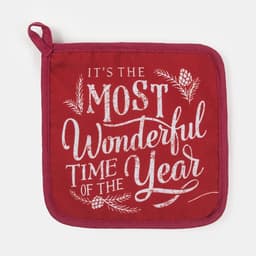 Прихватки «Доляна» Happy new year, набор 2 шт., 20×28 см, 17×17 см