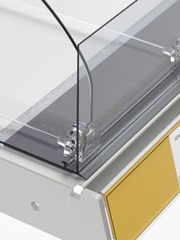 Ограничитель передний пластиковый самоклеящийся с Т-профилем, 1000×50×80 мм, прозрачный