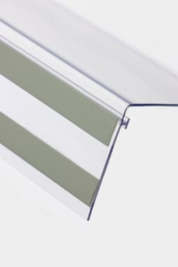 Ограничитель передний пластиковый самоклеящийся с Т-профилем, 1000×50×80 мм, прозрачный