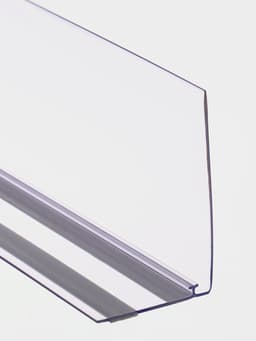 Ограничитель передний пластиковый самоклеящийся с Т-профилем, 1000×50×80 мм, прозрачный