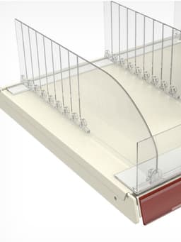 Ограничитель передний пластиковый самоклеящийся с Т-профилем, 1000×50×80 мм, прозрачный