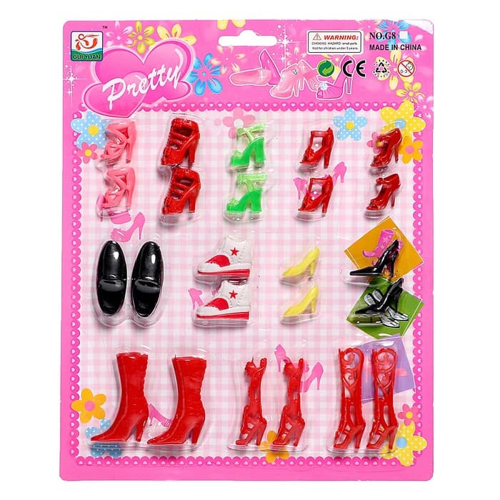 Обувь для кукол, набор 12 пар, МИКС
