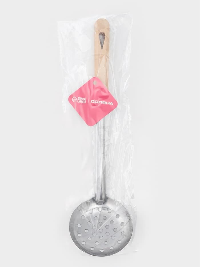 Шумовка Доляна «Соната», h=34 см, нержавеющая сталь, цвет серебряный