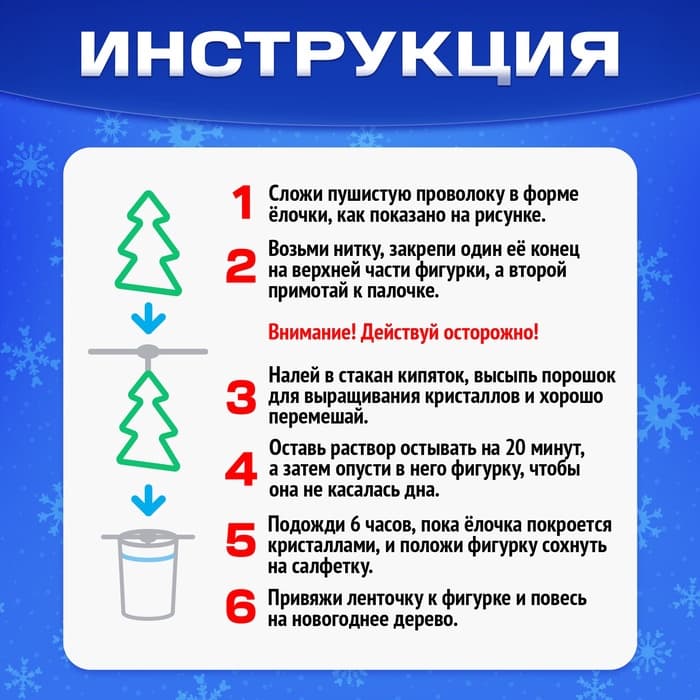 Выращивания кристаллов «Новогодняя елка»