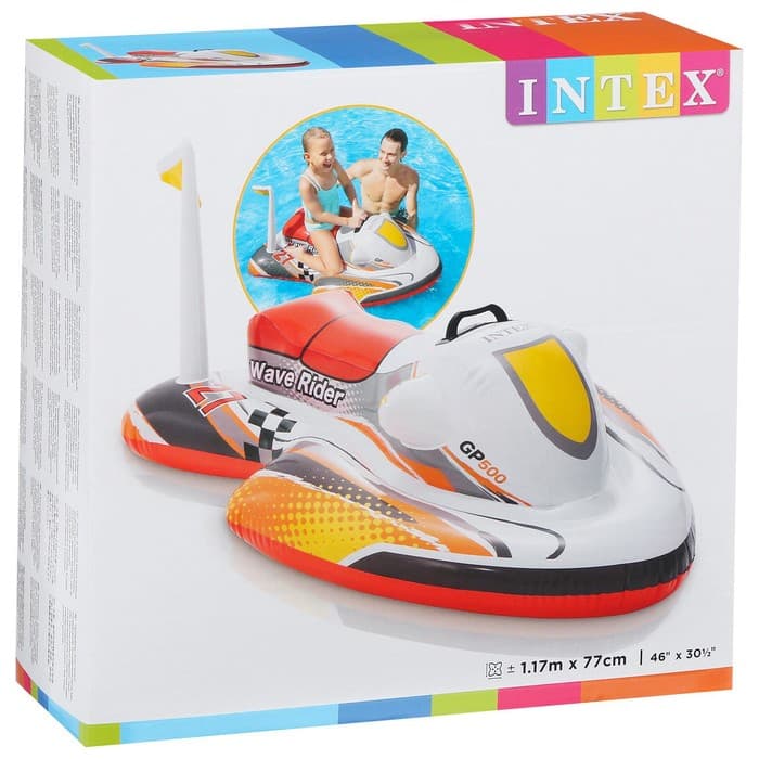 Игрушка надувная для плавания «Скутер» с ручками, 117×77 см, от 3 лет, 57520NP INTEX, цвет МИКС