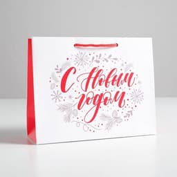 Пакет подарочный ламинированный «С Новым годом!», MS 23×18×8 см