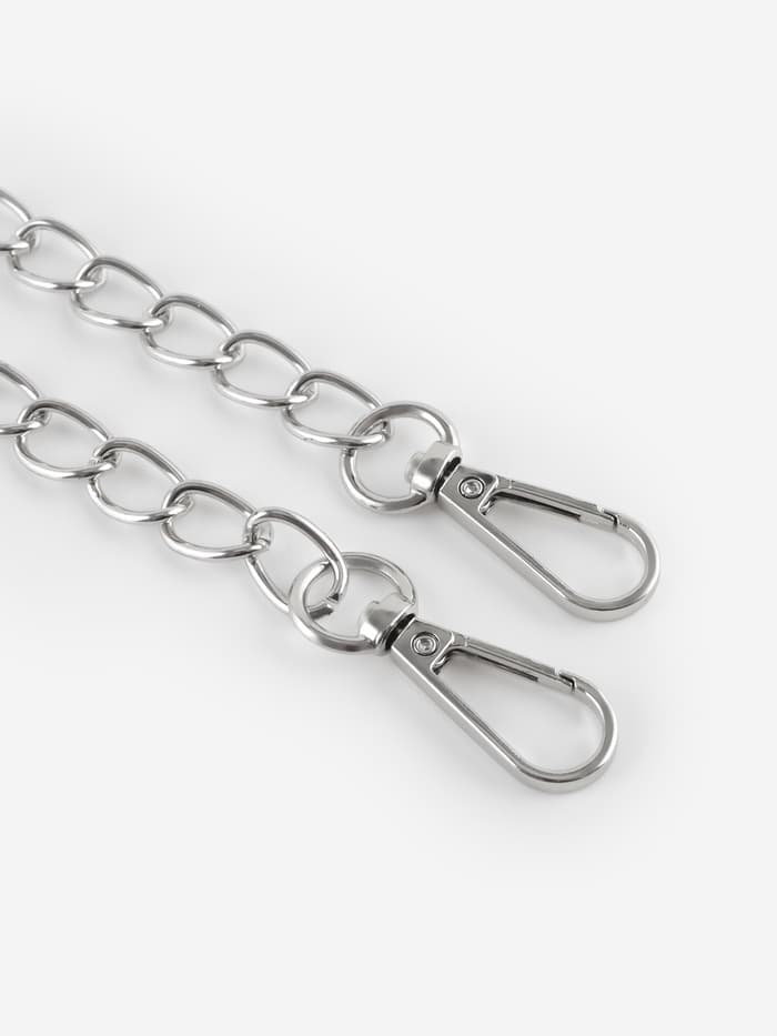 Ручка для сумки, с цепочками и карабинами, 120×1.8 см, бежевая