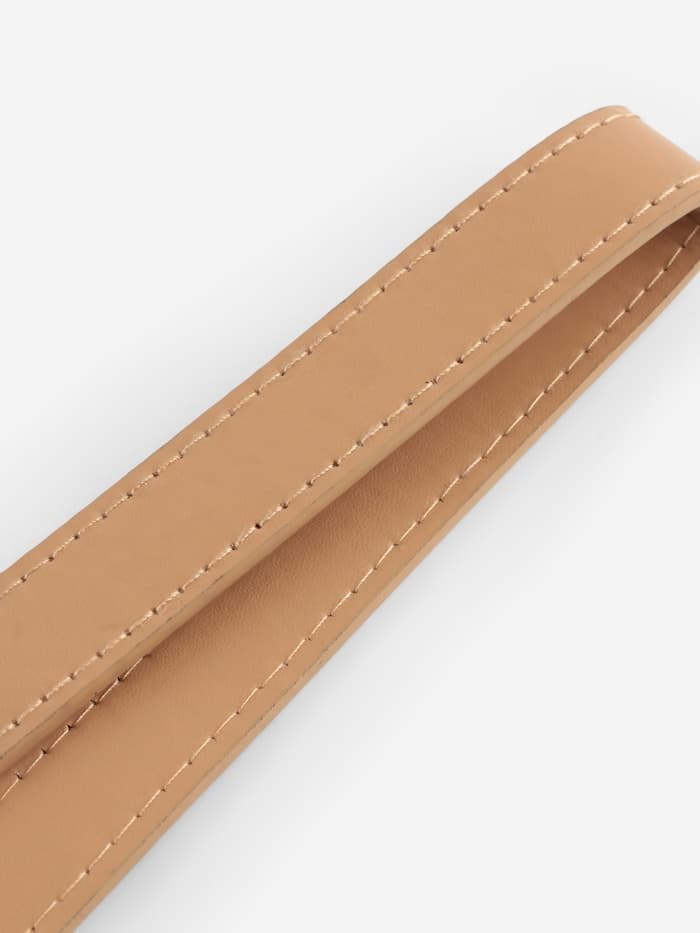 Ручка для сумки, с цепочками и карабинами, 120×1.8 см, бежевая