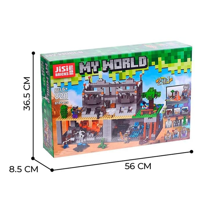 Конструктор Мой мир JISI BRICKS «Крепость», 2 варианта сборки, 818 деталей