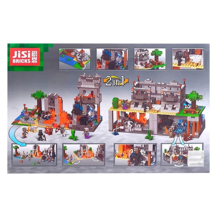 Конструктор Мой мир JISI BRICKS «Крепость», 2 варианта сборки, 818 деталей