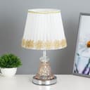 Лампа настольная с подсветкой RGB «Арион» 1×40 Вт Е27 220 В хром 21×21×35 см