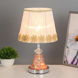 Лампа настольная с подсветкой RGB «Арион» 1×40 Вт Е27 220 В хром 21×21×35 см