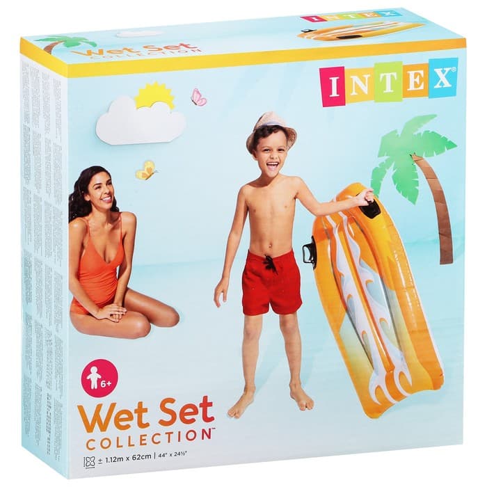 Плотик надувной «Джой Райдер», с ручками, 112×62 см, от 6 лет, цвет МИКС, 58165NP INTEX