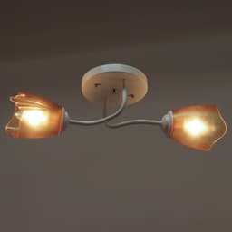 Люстра «1341001/2BR» BayerLux, E27 15 Вт, белый-коричневый