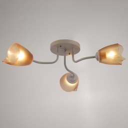 Люстра «1341001/3BR» BayerLux, E27 15 Вт, белый-коричневый