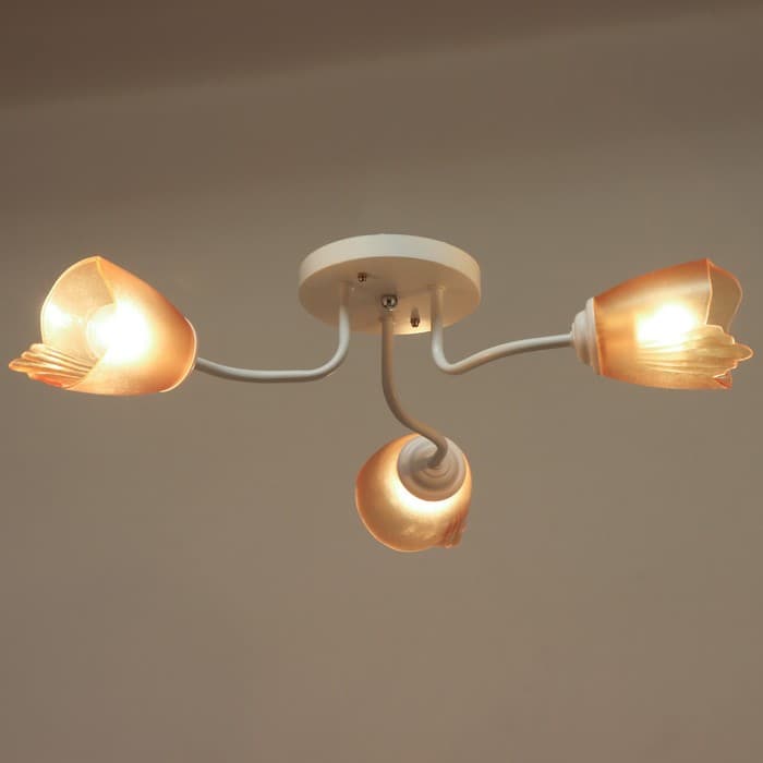 Люстра «1341001/3BR» BayerLux, E27 15 Вт, белый-коричневый