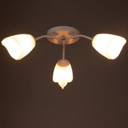 Люстра «Оникс» BayerLux 3×15 Вт E27, белый, 50×50×15 см