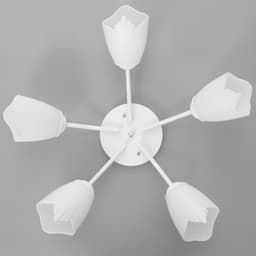 Люстра «Оникс» BayerLux 5×15 Вт E27, белый, 52×52×15 см