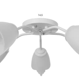 Люстра «Оникс» BayerLux 5×15 Вт E27, белый, 52×52×15 см