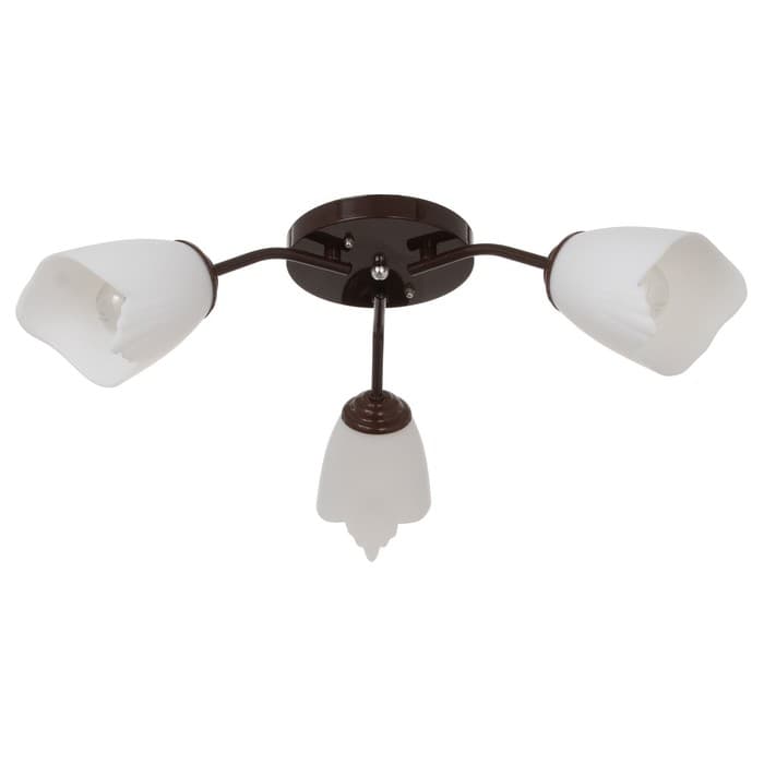 Люстра «Оникс» BayerLux 3×15 Вт E27, коричневый, 50×50×15 см